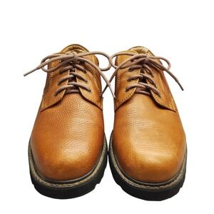 Jarman Oxford Shoes Mens US 11 Brown Leather Oil Resistant Lace Up MNJR4320009
